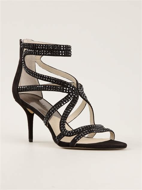 michael kors black studded heels|Michael Kors black high heels.